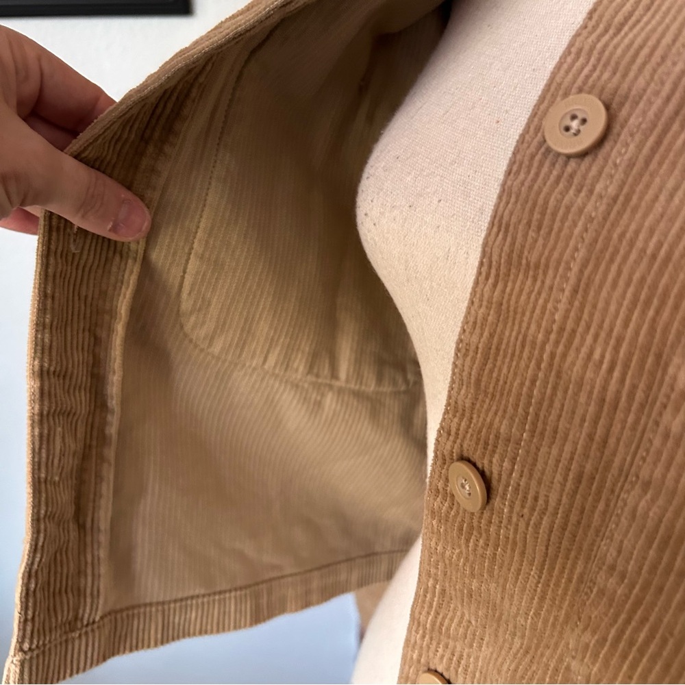 NWT Brixton Utopia Corduroy Overshirt in Sand Sz XS - Picture 9 of 13